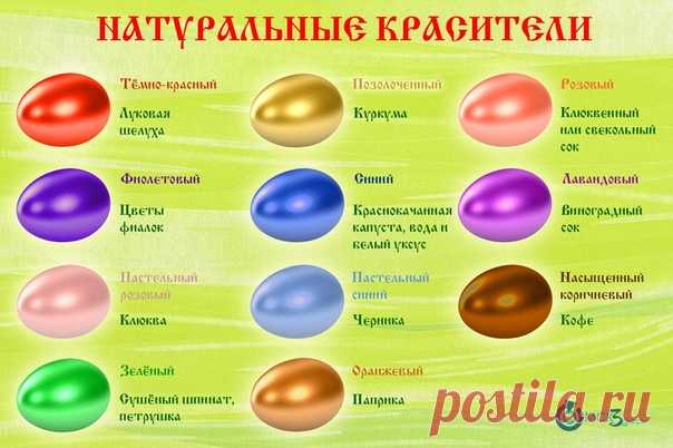 Красим яйца к Пасхе натуральными красителями 
На заметку!