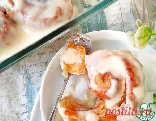 Булочки Синнабон из слоеного теста – кулинарный рецепт