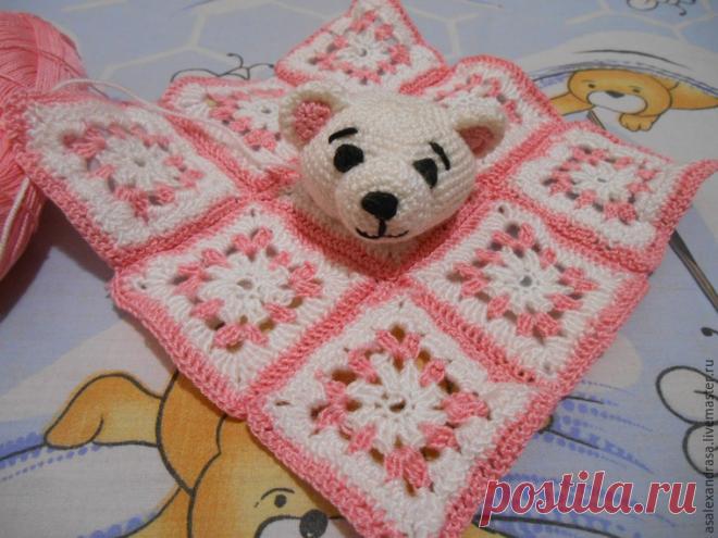 Вяжем комфортер «Мишка» крючком – Ярмарка Мастеров