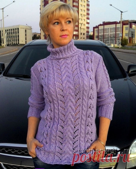 Свитер спицами с ажурными и рельефными узорами
Описание: https://womanknits.ru/vyazanie-dlya-zhenshchin/pulovery-svitera/sviter-spitsami-s-azhurnymi-i-relefnymi-uzorami