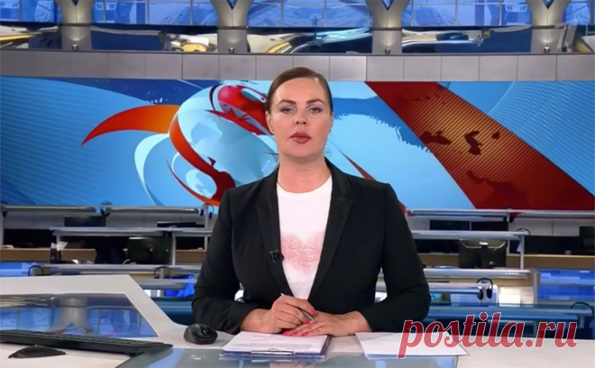 В эфир «Первого канала» выбежала девушка с антивоенным плакатом. Девушка появилась в студии программы «Время» за спиной ведущей Екатерины Андреевой. «Первый канал» сообщил об «инциденте с посторонней в кадре» и начал проверку