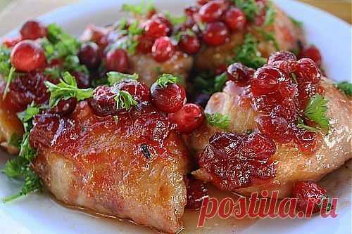 Пикантная курица с клюквенным соусом - Простые рецепты Овкусе.ру
