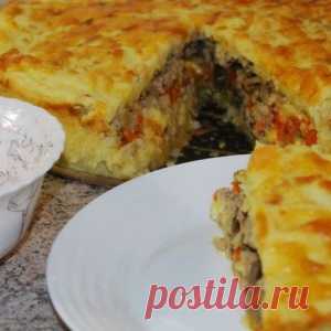 Запеканка картофельная. Много начинки. Невероятно вкусно