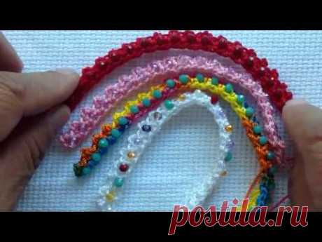 **PULSERAS PARA MANO Y TOBILLO PUNTO CORONA EN CROCHET**