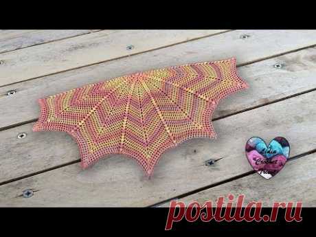 Châle Canada Version été "Lidia Crochet Tricot"