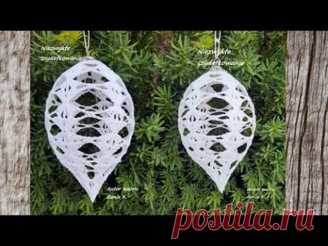 Bombka z czubem - szydełko13 cm. Autor wzoru/ Author Renia K. Christmas ball crochet tutorial.No.6