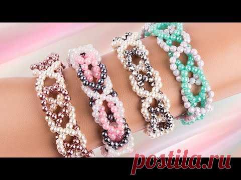 Ideen mit Herz - Perlen-Armband in Flechtoptik - Fädelanleitung - DIY Schmuck - Freundschaftsbänder
