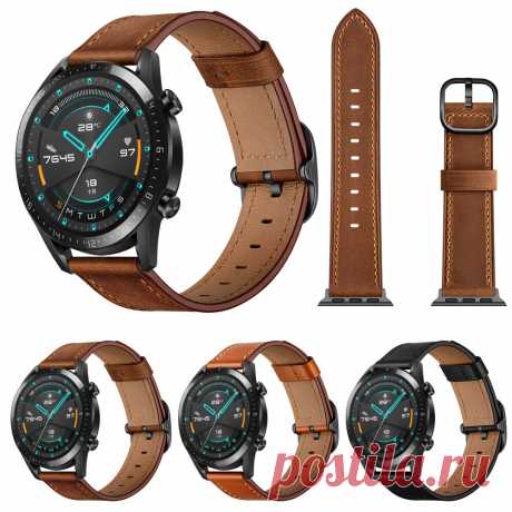 Bakeey 22mm First Layer Genuine Leather Replacement Strap Smart Watch Band for H - US$13.99