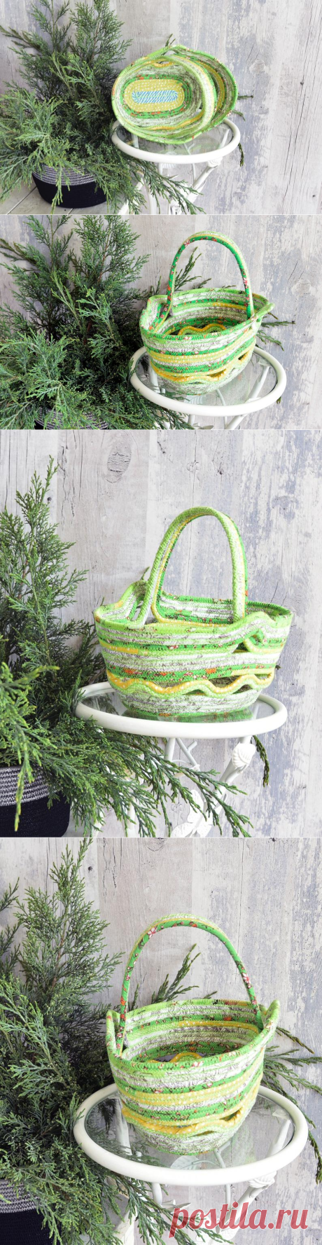 Small Easter Basket Hand Great For Kids Coiled Rope | Etsy