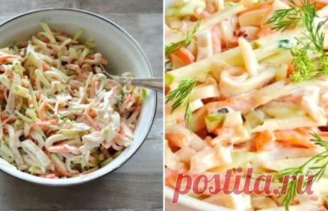 Вкуснейший салат с кальмаром и огурцом - Вкус жизни - медиаплатформа МирТесен