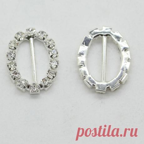 10 Шт./лот 16mmx20mmoval Горный Хрусталь Пряжки Украшения Венчания подходят и ленты для волос полный Приглашение Питания купить на AliExpress