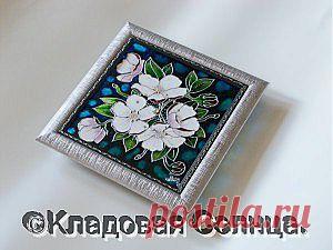 Создание "Цветущей яблони" - роспись стекла | Кладовая Солнца