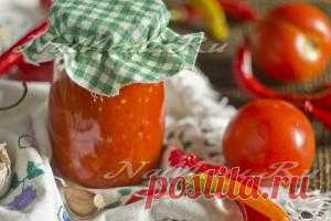 Аджика из помидор и чеснока на зиму с варкой