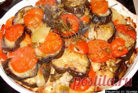 Куриная грудка с овощами в фольге