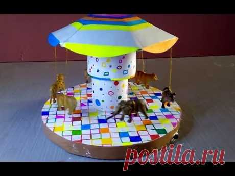 how to make a carousel amusement ride for kids by crazyartline
