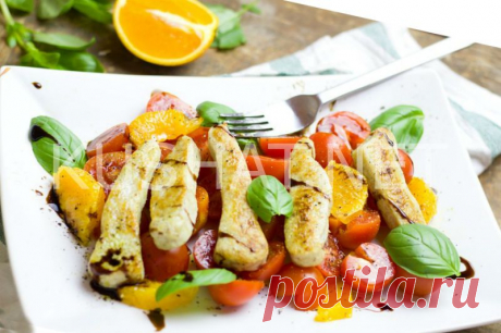 Салат с курицей, апельсинами и помидорами. Рецепт с фото &amp;bull; Кушать нет