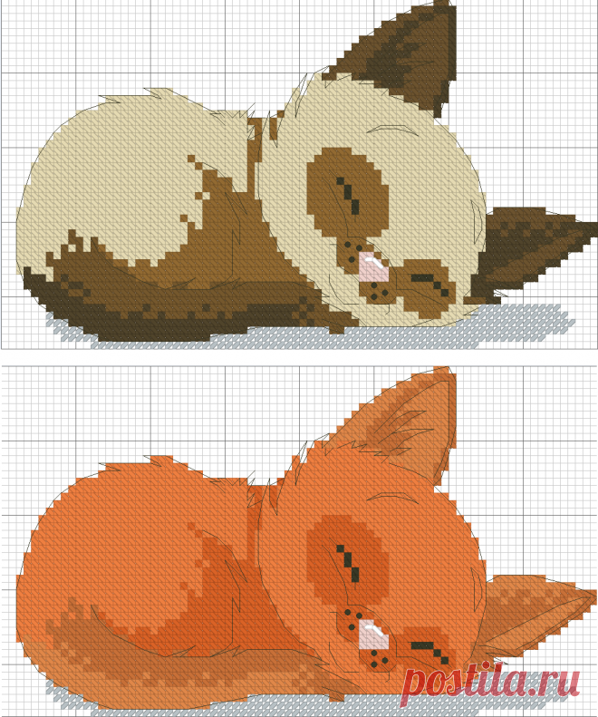 Коты и кошки. ЧАСТЬ 5 | Схемы вышивки крестом, вышивка крестиком