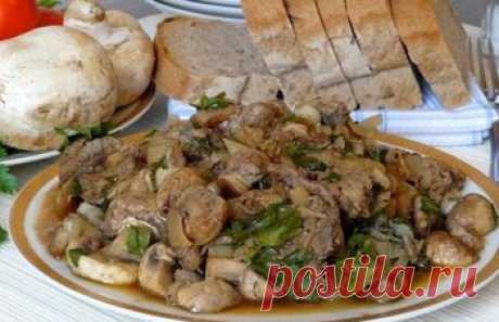 Рецепт жаркое из свинины с грибами - Жаркое . 1001 ЕДА вкусные рецепты с фото!