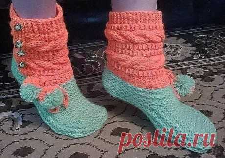 Уютные домашние сапожки