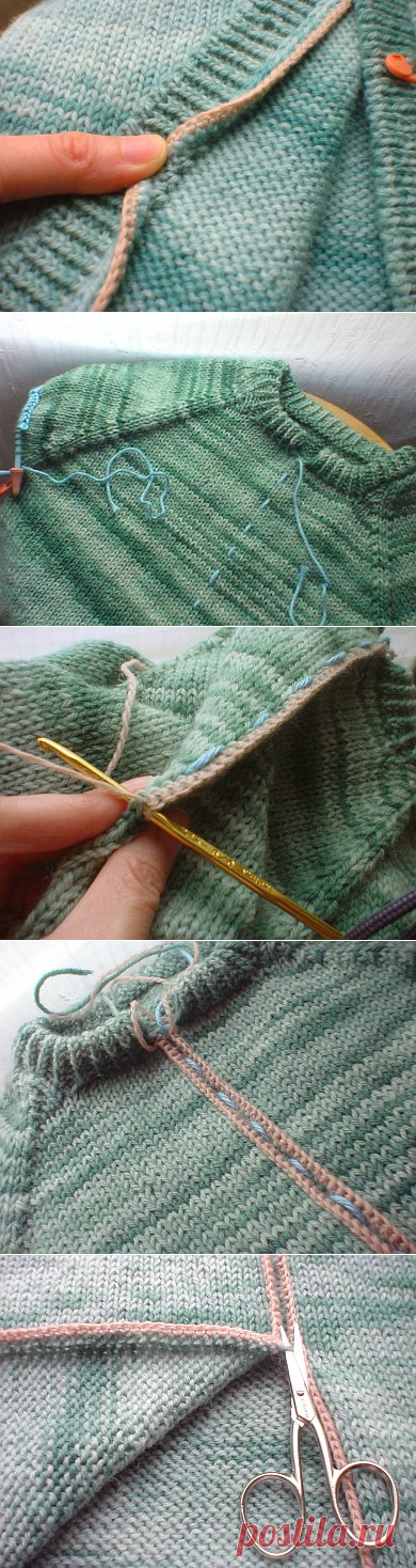 ИЗ ПУЛОВЕРА В КАРДИГАН (как резать трикотаж)