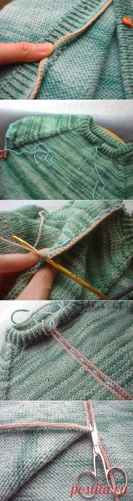 ИЗ ПУЛОВЕРА В КАРДИГАН (как резать трикотаж)