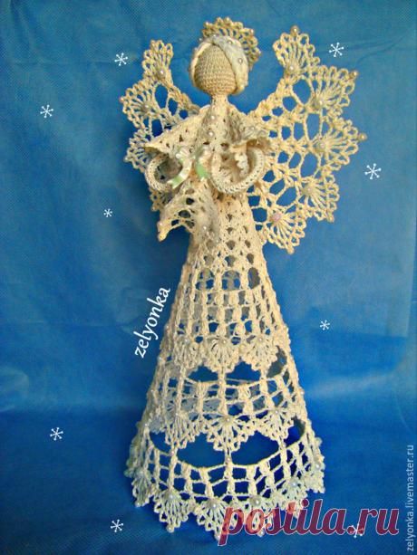 Ангел – купить в интернет-магазине на Ярмарке Мастеров с доставкой Ангел - купить или заказать в интернет-магазине на Ярмарке Мастеров | Очень нежный, ажурный ангел.Связан крючком из&hellip;
