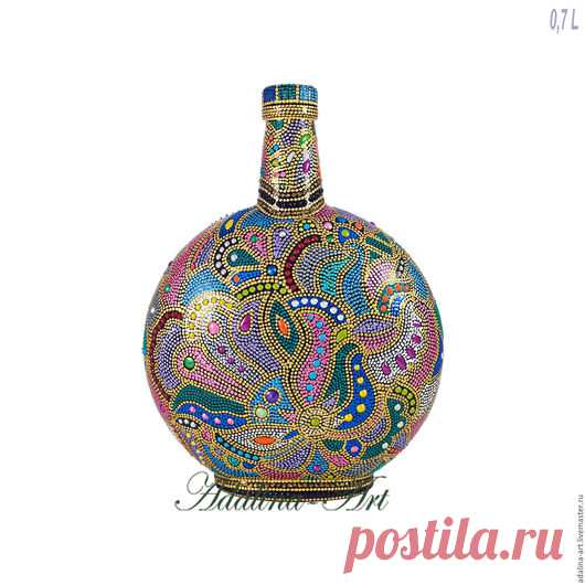 Купить КАРНАВАЛ В РИО штоф Точечная роспись - штоф, графин, Декоративная бутылка