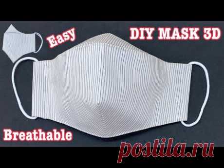 Diy Face Mask 3D Breathable Easy Pattern Sewing Tutorial | How to Beautiful Face Mask Comfortable |