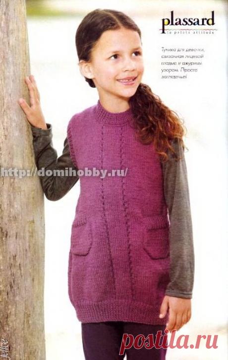 Туника для девочки с кармашками