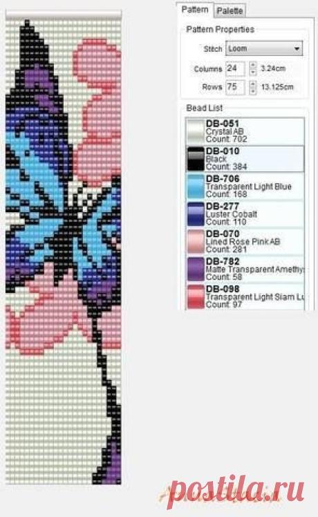 (87) Beaded Butterfly PATTERN loom | peyote stitch