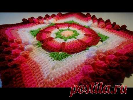 Crochet Flower Granny Square - Granny Square met Bloem haken