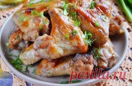 ​Куриные крылышки в медово-чесночном маринаде