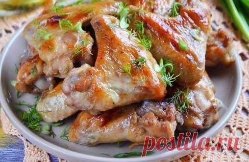 ​Куриные крылышки в медово-чесночном маринаде