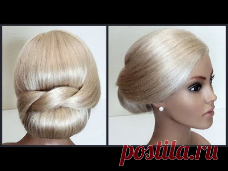 Красивые прически.Быстрая легкая прическа пучок.Подробное видео.Quick easy hairstyle.Detailed video.