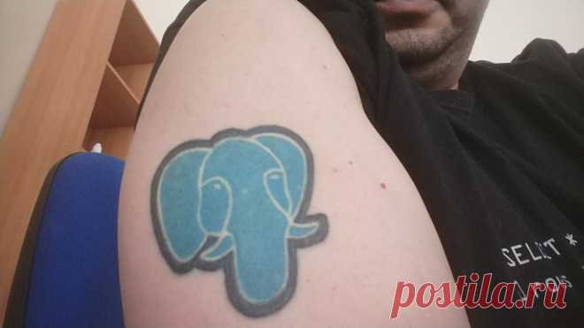 Couldn't make to the #pgdayams but I got my #PostgreSQL #tattoo as well (yes it's permanent) 🙃🙃