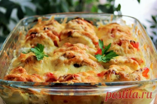 Запеканка из кабачков с курицей 
на 100грамм - 53.33 ккалБ/Ж/У - 7.32/0.98/3.31 

Ингредиенты: 
Куриное филе - 500 г 
Показать полностью…