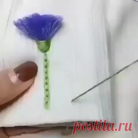 Вышивка, цветы