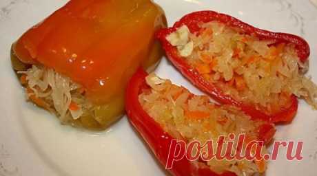 Перец фаршированный капустой