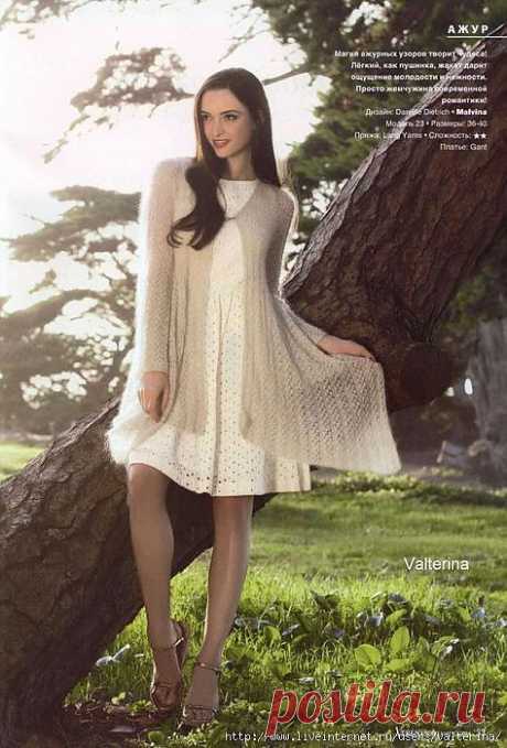 Кардиган из тонкого мохера. Спицы.