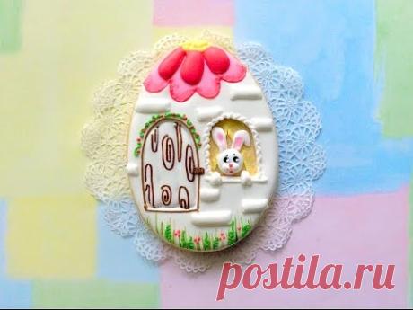 Easter egg - Bunny house cookie. - YouTube