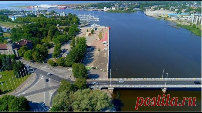Пярну 2018. Часть1- река Пярну, ул.Рютли (Pärnu 2018. Part1-  st. Rutly)4К Ultra HD - Видео