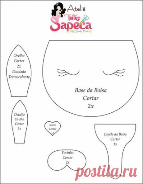 Сумочка из фетра. 
Источник: https://www.instagram.com/ateliefeltrosapeca/
#фетр #из_фетра #сумка #животные #зайчик #сумочка #выкройка