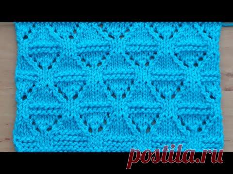Красивый ажурный узор спицами для кардигана, туники, блузона, кофточки.