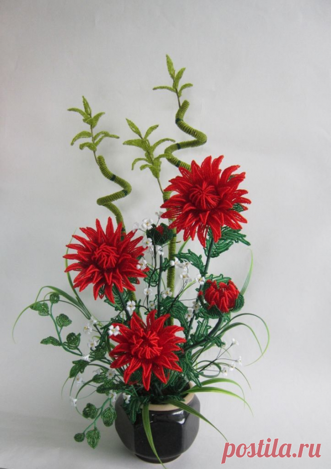 (10) Хризантемы | Beaded flowers