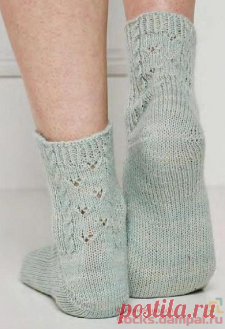 Вязаные носки «Следы на снегу» | ВЯЗАНЫЕ НОСКИ