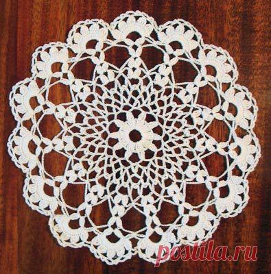 Маленькие вязаные салфетки схемы