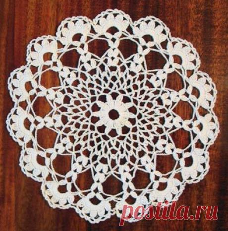 Маленькие вязаные салфетки схемы