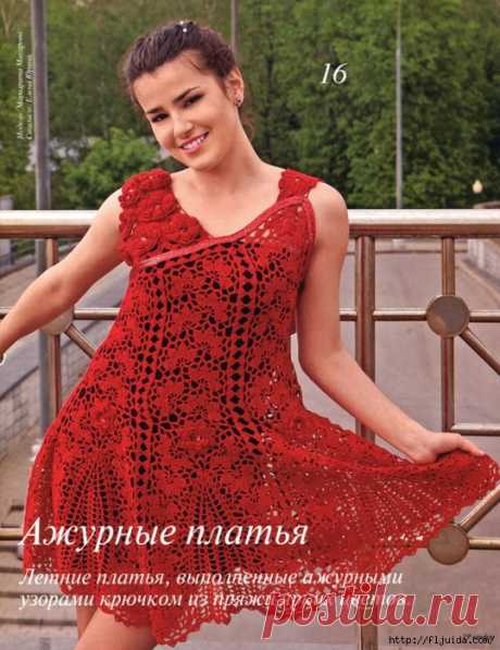 Фото мастер-класс по вязанию ажурного платья.