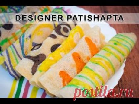 Kheerer Patishapta Pitha  - Designer Patishapta - Patterned Crepe - ডিজাইনার প্রিন্টেড পাটিসাপটা