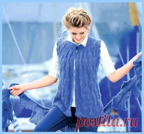 сообщение Вяжем_спицами_и_крючком : Жилет с ажурным узором и шарф (16:04 15-03-2014) [4900137/317157917] - maximo34@mail.ru - Почта Mail.Ru